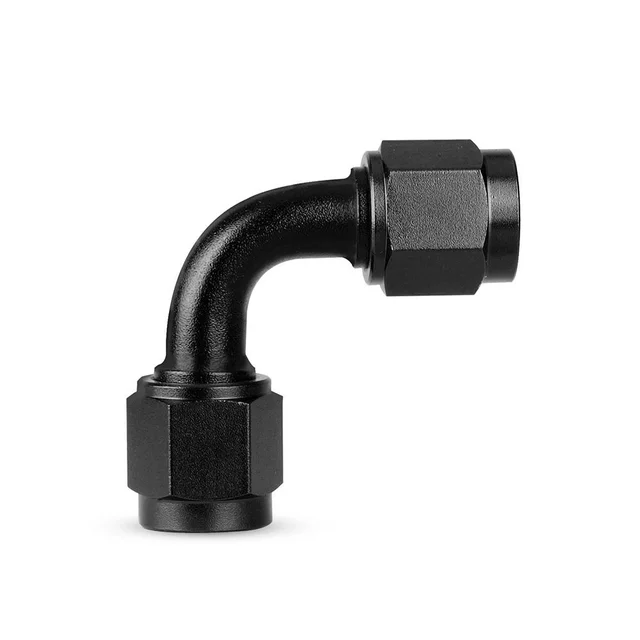 YSIL 6AN Female Flare Plug Block Off Caps - Aluminum Black, 4-Piece Set, Swivel Fitting