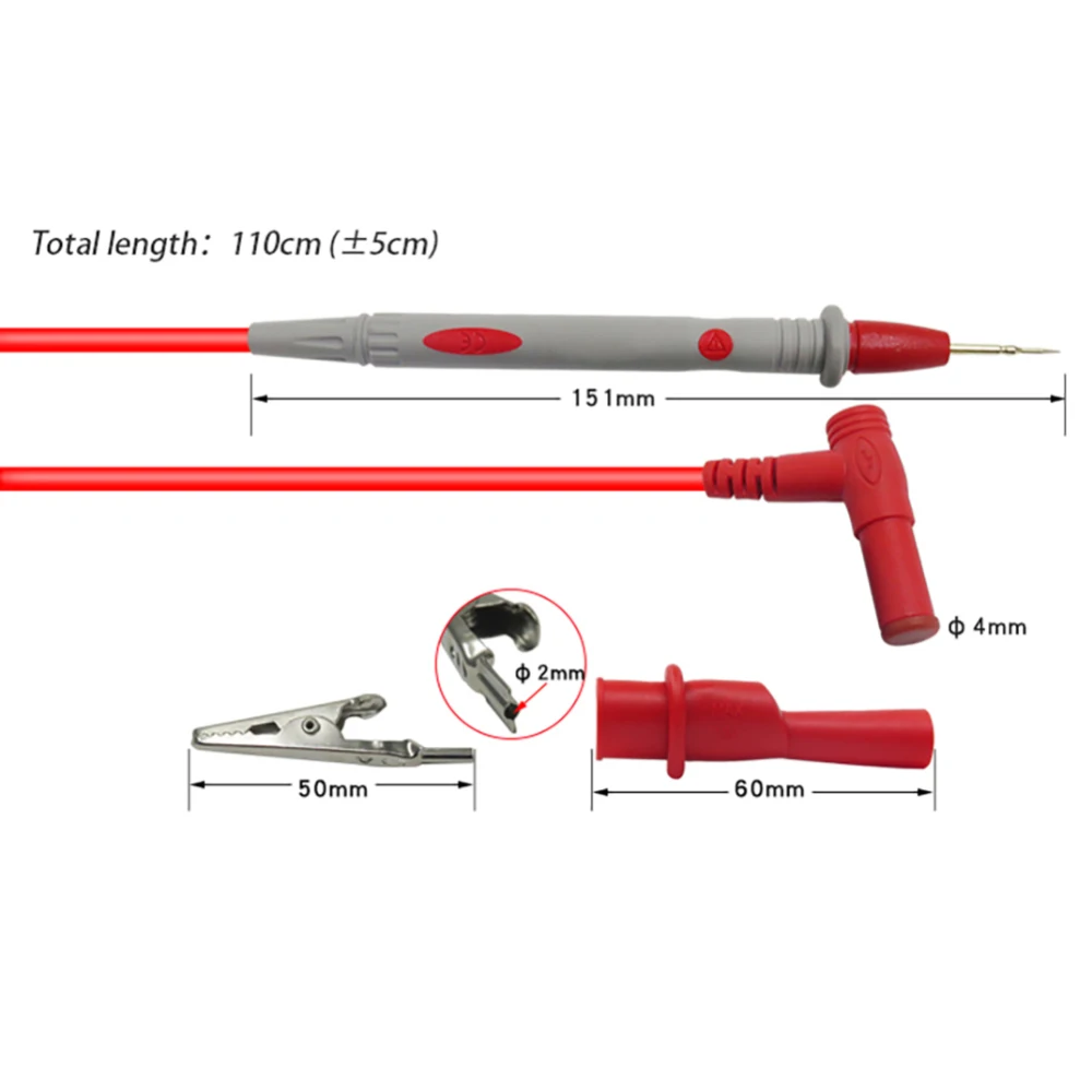 P1502B Multimeter Universal Probe Multimeter Test Leads Multi Tester Needle Tip Lead match with Alligator Chips Pen Cable