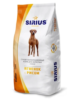 

Sirius lamb and rice for dogs 20 kg