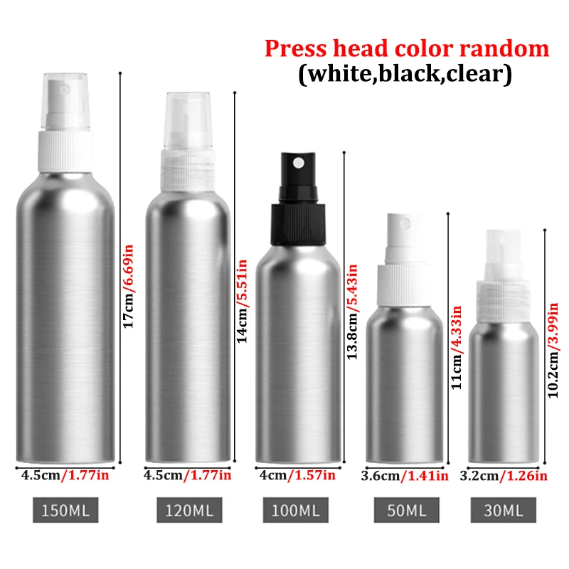 Спрей бутылка многоразового использования бутылки алюминиевые для духов