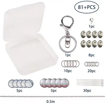 

1 Box DIY Keychain Jewellry Making Kit With Mixed Color Beads
