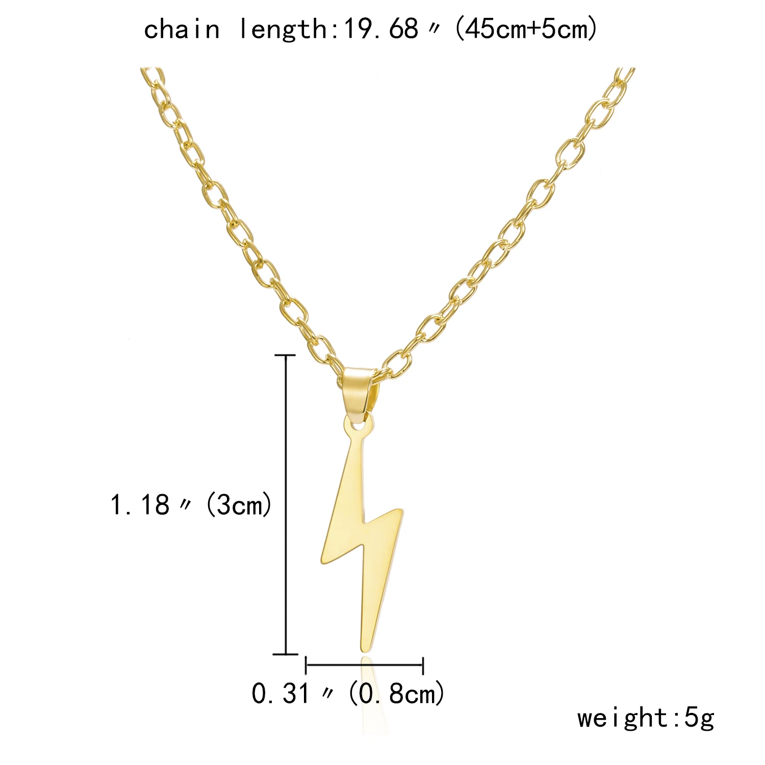 Lightning Symbol Necklace Pendant - Image 5