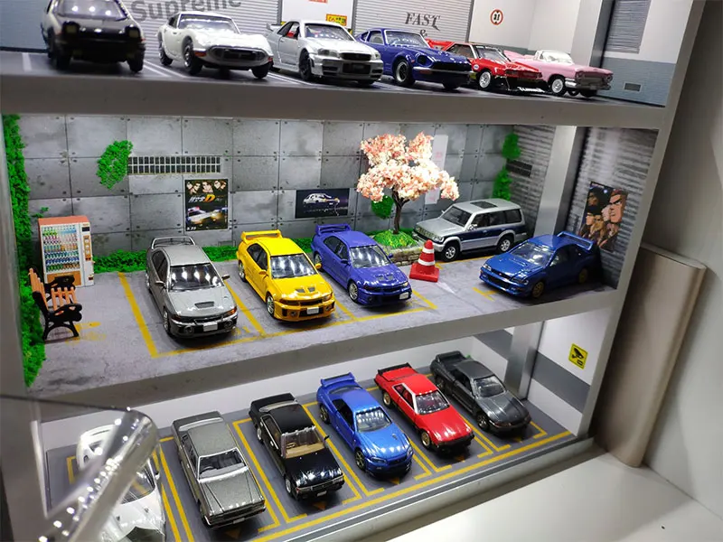Kivcmds 1:18 Scale Diecast Model Car Display Case Cabinet With USB