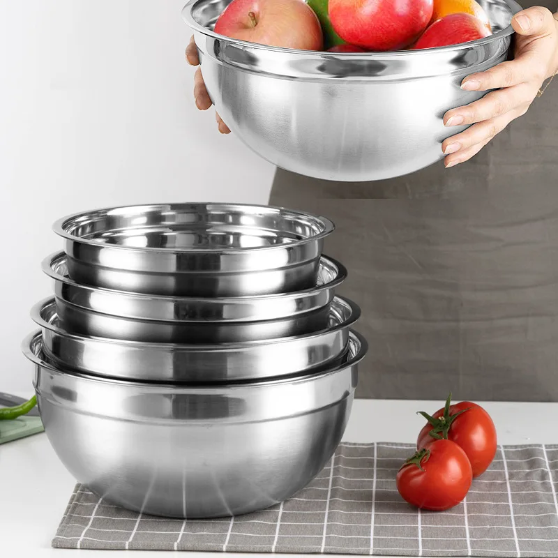 6Pcs Stainless Steel Mixing Bowls Set Nesting Bowls for Space