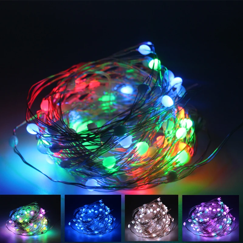 

DC5v USB(sk6803) LED pixel lights Christmas tree decoration point control LED String 50LED/100led/200led party atmosphere lights