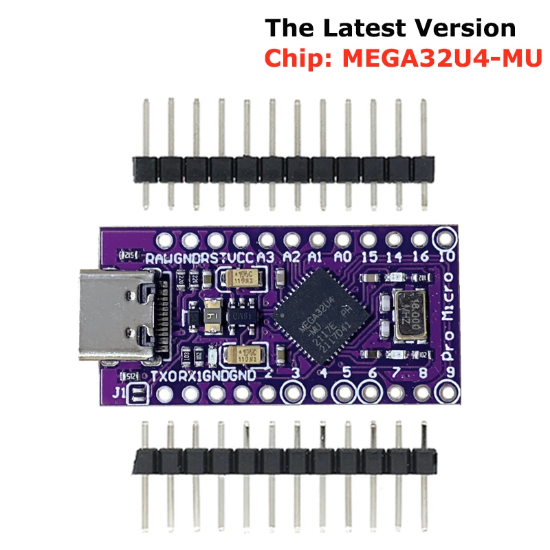 Pro Micro (USB-C Version) - 5V/16MHz - Arduino-compatible ATmega32U4