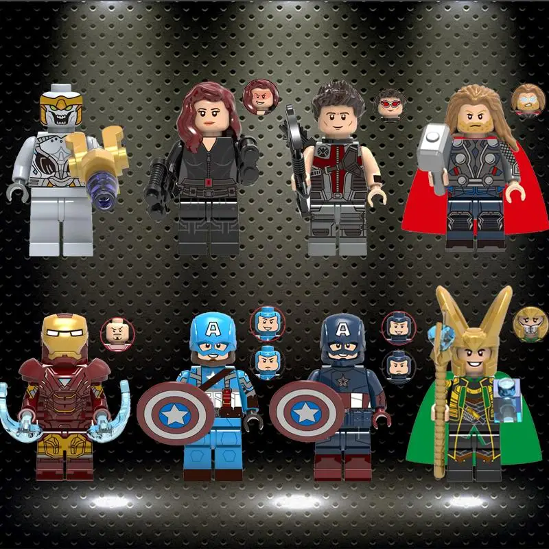 

legoed Endgame Iron Man Chitauri Loki Black Widow Thor Hawkeye Captain America Avengers 4 Building Blocks Toy for Children X0259