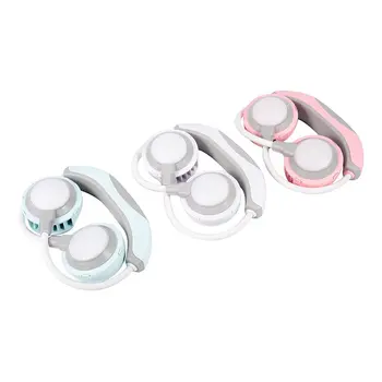 

Led Adjustable Angle Fanmulti-Function Fan Mini Usb Rechargeable Neck Hung Headset Cooler Lazy Hanging Neck Cooling Fan