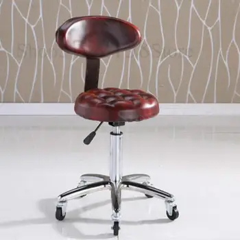 

Bar Chair Modern Simple Beauty Stool Bar Stool Rotary Lift Chair Household Round Stool High Stool Chair Backrest