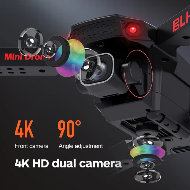 2021 New K9 Pro Mini Drone 4k Hd Camera Profesional Rc Quadcopter Wifi Fpv Height Remains Foldable Drones Helicopter Toy VS E525 2