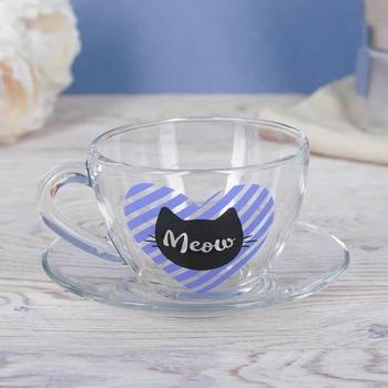 

Tea pair "Cat": mug 200 ml, saucer Ø 15 cm