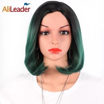 

Alileader Bob Wigs 8Color Short Bob Wig Side Part Synthetic Wigs For Black Women Ombre Straight Bob Hair Style Wigs For Women