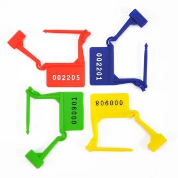 

50Pcs Disposable Luggage Plastic Security Padlock Numbered Tags Self-Locking Control Seals for Document Bag First-Aid Kit