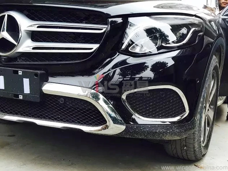 Для Mercedes Benz GLC передняя противотуманная фара крышка противотуманная оправка фар автомобильный хромированный abs-пластик Стайлинг Аксессуары зеркальная поверхность