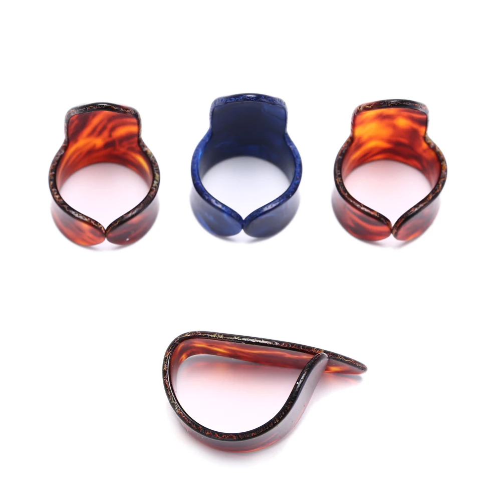 

2024 Pick Fingerpicks Celluloid Finger Thumb Guitar Pick Mediator Celluloid Thumb 4Pcs/set