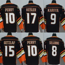 A+++ Качественная мужская футболка для взрослых#10 Corey Perry 9 Kariya 15 Ryan Getzlaf 17 Ryan Kesler 8 Teemu Selanne Anaheim