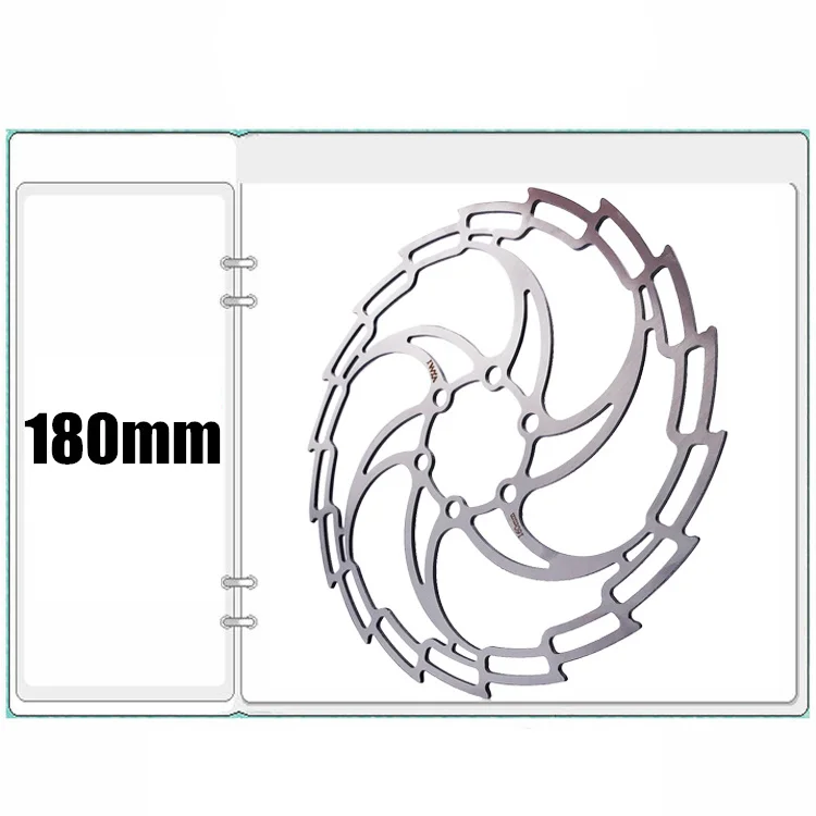 180mm Silver VXM супер-легкий велосипедный гидравлический ротор дискового тормоза MTB дорожный гоночный велосипед тормозной диск ротор 160 мм 180 мм 44 мм 6 велосипедные болты запчасти - Цвет: 180mm Silver