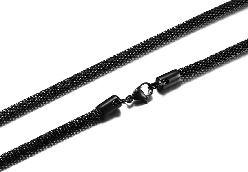 Men necklace Stainless steel Jewelry black 14