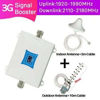 

ZQTMAX 3G repeater 2100 internet signal amplifier WCDMA Cell Phone Signal Booster UMTS 2100MHz Cellular Amplifier + Yagi Antenna
