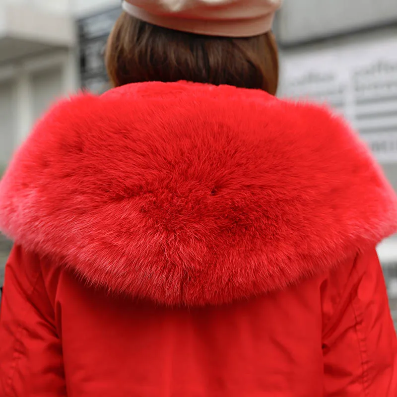 Зимние парки новые женские пальто куртки с капюшоном с меховым воротником толстые теплые зимние парки зимние-30 градусов женские зимние пальто