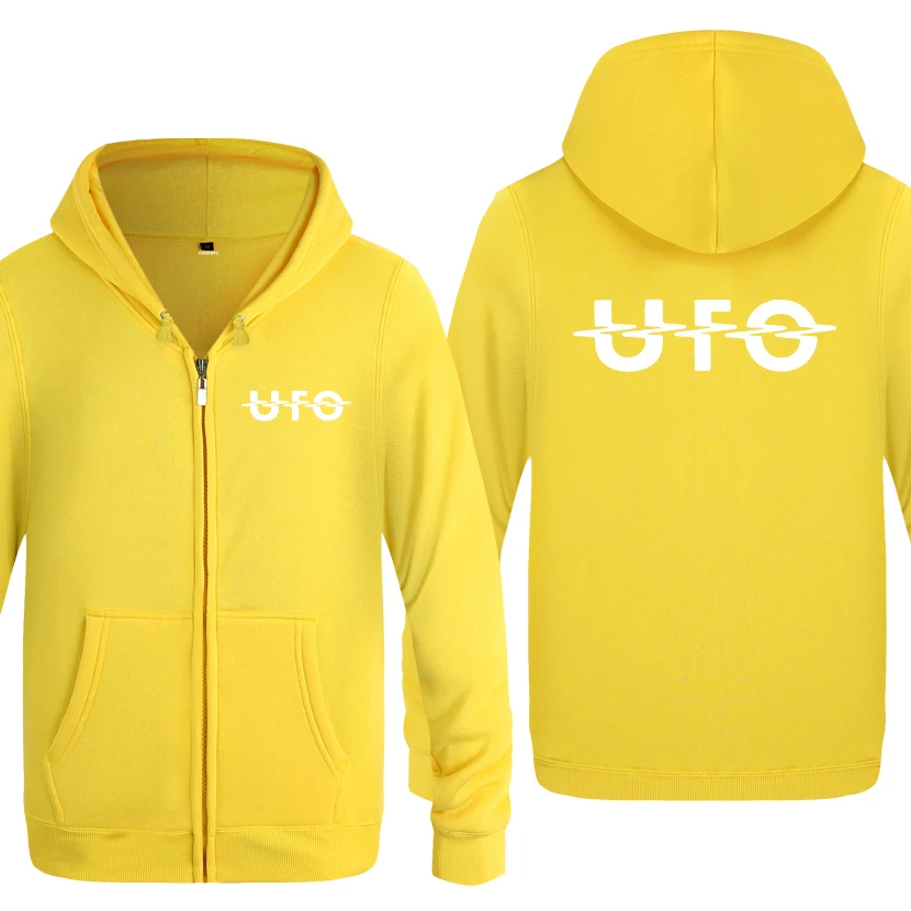HUAY BAT Новинка UFO, креативные толстовки для мужчин, мужские флисовые толстовки на молнии с капюшоном, кардиганы - Цвет: HUAY BAT