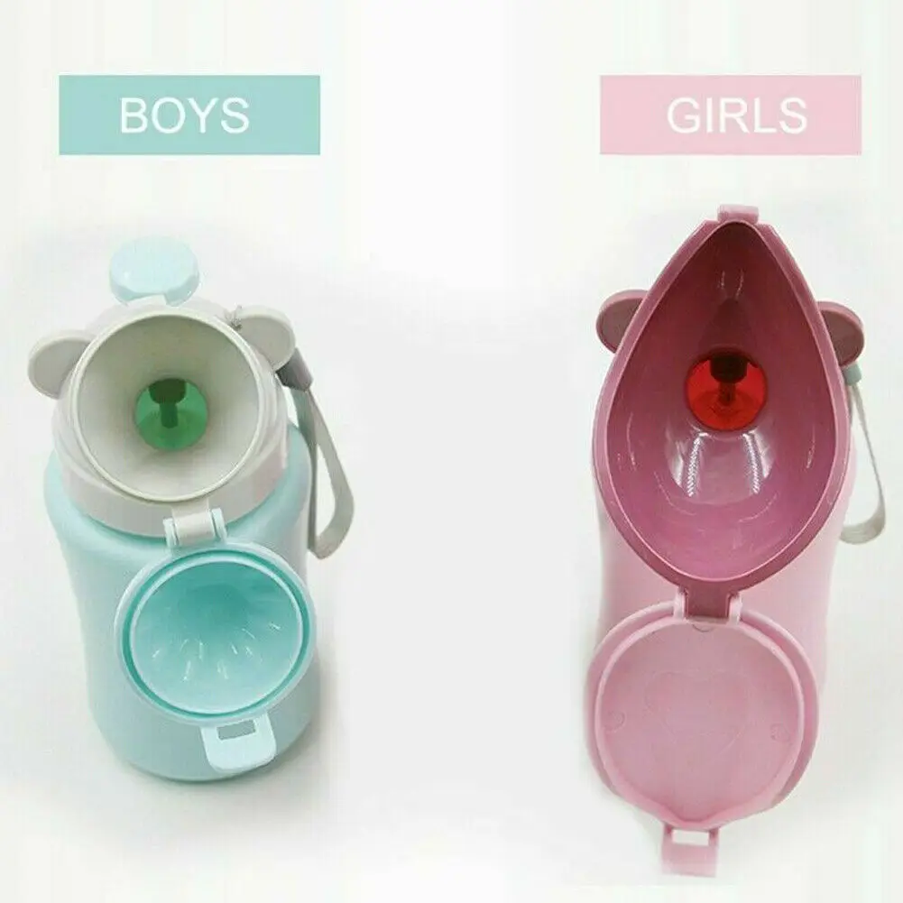 Популярный Детский горшок, детский портативный писсуар, унитаз, тренировочное сиденье для маленьких мальчиков и девочек, автомобильные принадлежности, 500 мл, рисунок слона из мультфильма