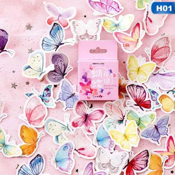 

46Pcs New Butterfly Fairy Girl Stickers Sets For Motorcycle Snowboard Luggage Car Fridge Car- Styling Laptop