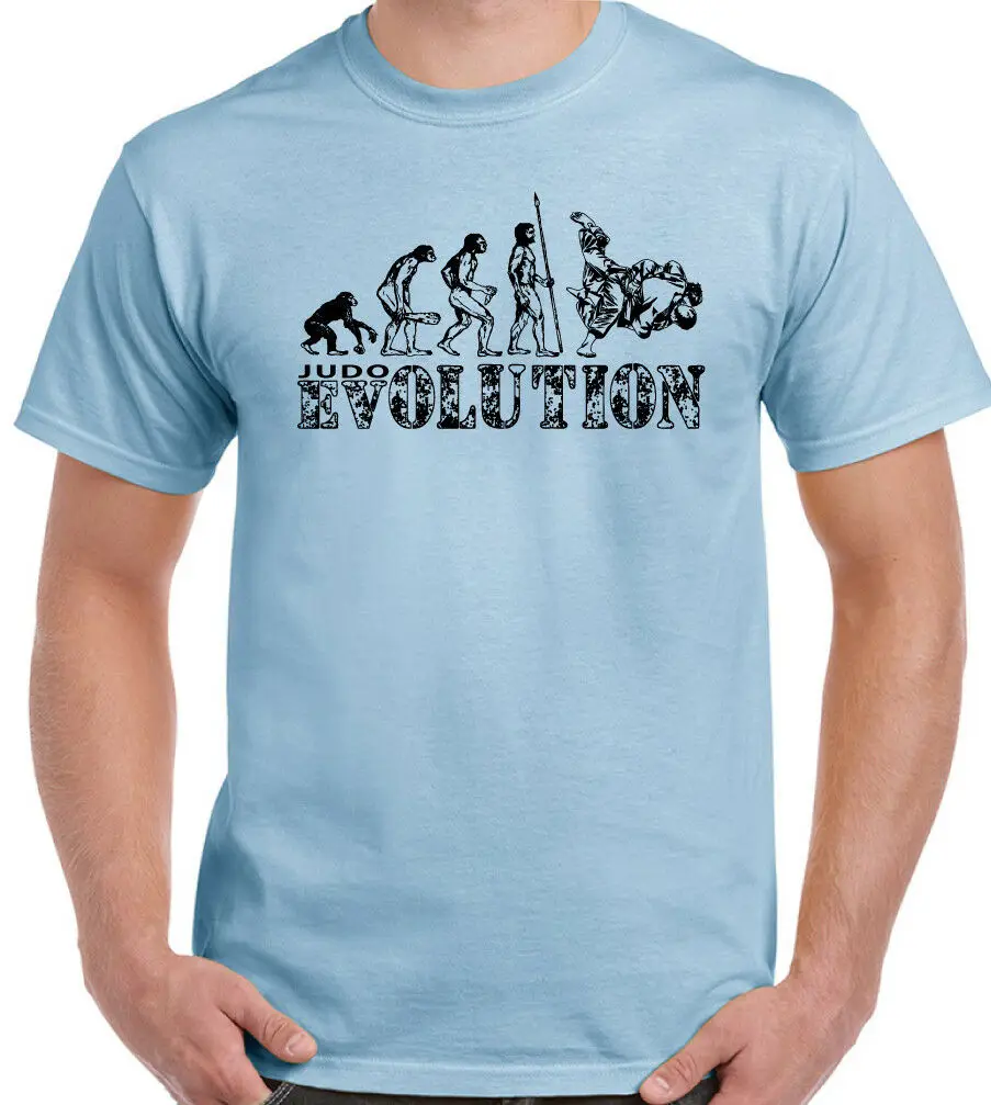 Мужская смешная футболка Evolution Of Judo боевые искусства ММА тренировочная | одежда