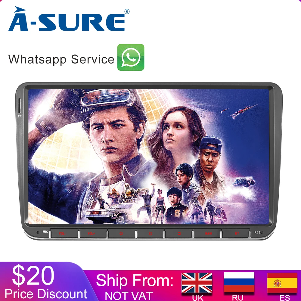 A-Sure 2 Din 16G ROM Car Auto Radio GPS For Volkswagen VW Tiguan Polo Golf 5 6 Passat b6 Caddy Transporter T5 Touran skoda | Автомобили и