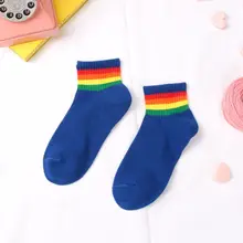 5 пар/уп. взрослые хлопковые низкие короткие носки цветные флуоресцентные спортивные носки 95AB