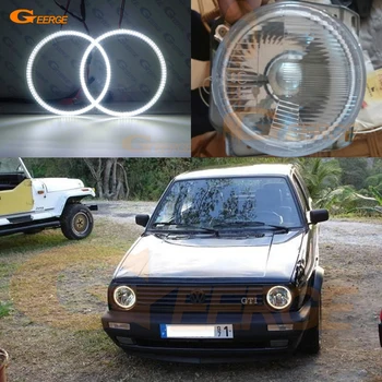 

For Volkswagen VW Golf Mk1 Mk2 GTI Euro headlight Excellent Ultra bright illumination smd led Angel Eyes Daytime running Lights