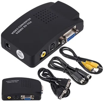 

Full Set High Quality AV To VGA Video Converter Adapter Box TV Set-top Box To Monitor TV Terminal S Or VGA To VGA Converter