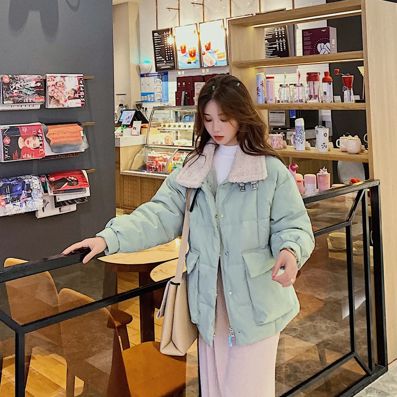 Abrigos Mujer Invierno 2019 короткая зимняя куртка женская меховая хлопковая стеганая