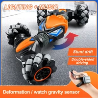 4WD RC Car Radio Control Stunt Car Gesture Induction Twisting Off-Road Vehicle Toy Music Drift High Speed Climbing RC Car Gift 2