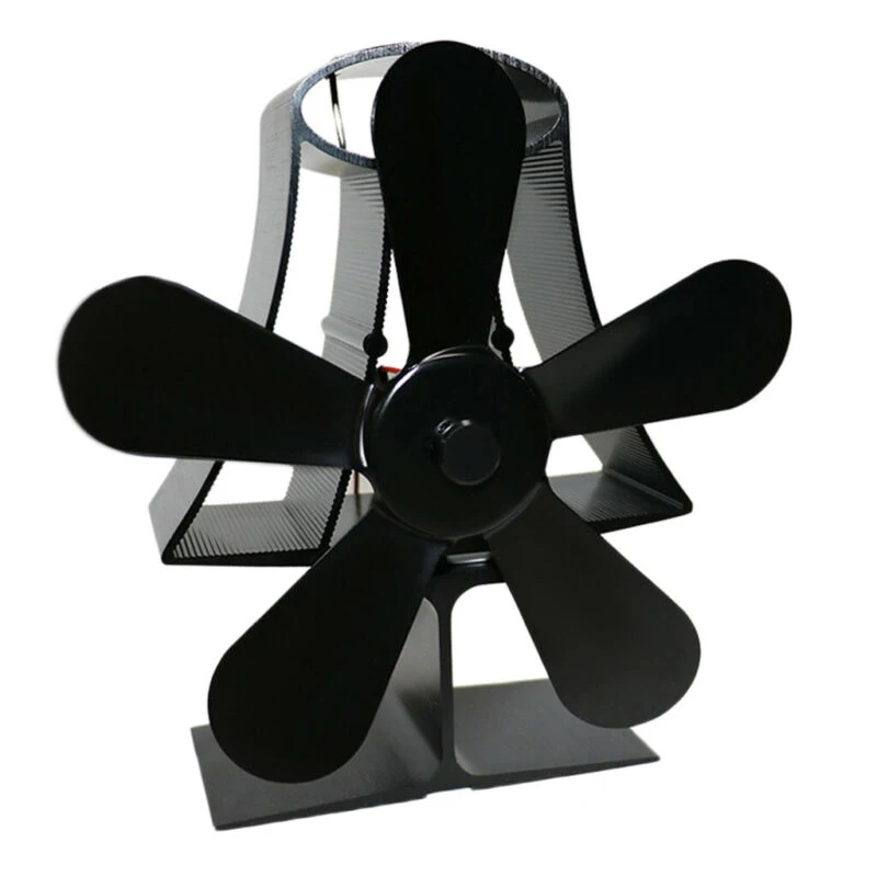 

High Quality 5-Blade Wood Stove Fan Fireplace Thermal Fire Heater Power Household Accessory Stove Fans