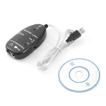 

Bass Electric Guitar to USB Interface Link Cable Audio Recorder Adapter To Computer for PC/for MAC Music Recording Adapter