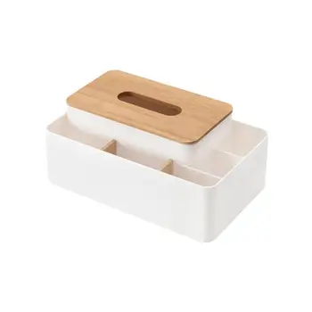

Tissue Box Holder Wooden Cover Desktop Storage Boxes Remote Control Holder Napkins Holder Case Home Organizer Decoration Tools