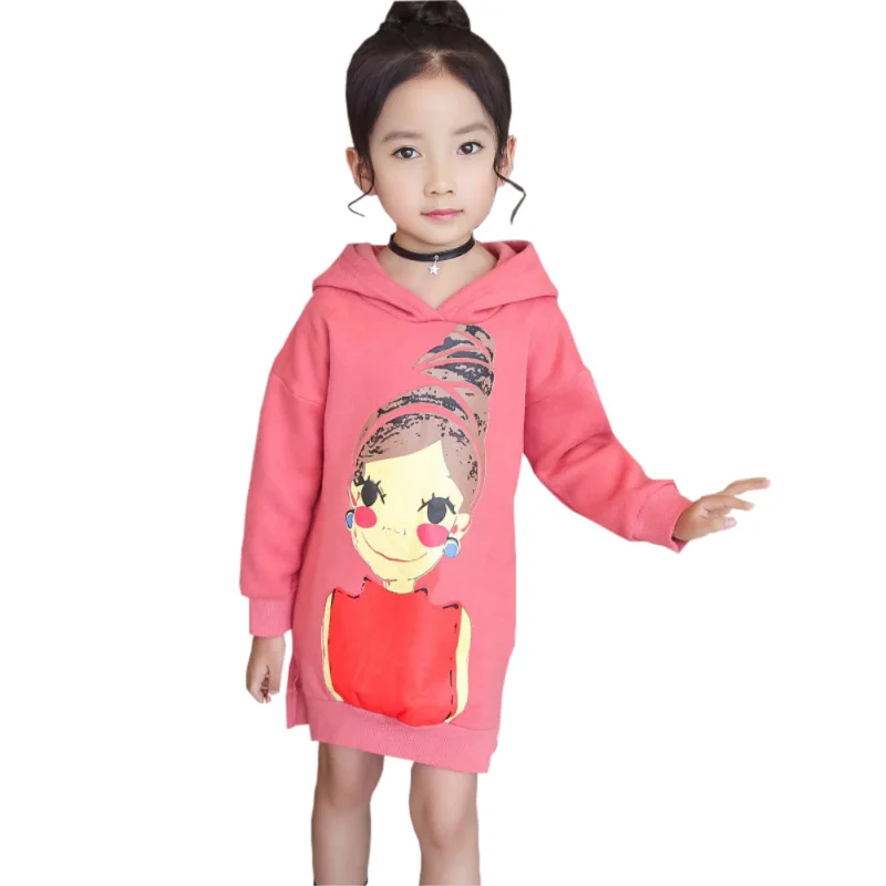 Милая Одежда для маленьких девочек; осенний длинный кардиган для девочек; пальто с длинными рукавами; толстовка с капюшоном для девочек; 2 цвета