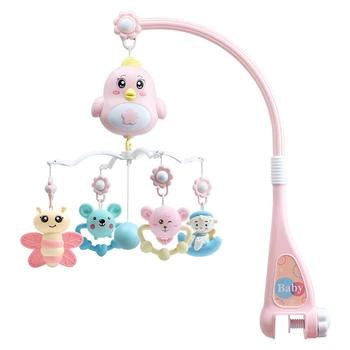 

Appease Bed Bell Music Rotating Teether Projection Remote Control Bed Pendant Bell for Baby M09