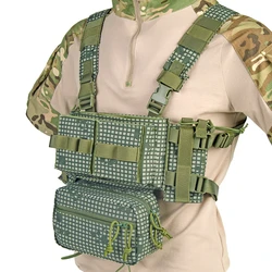 Airsoft Tactical Vest MK3 Chest Rig With Drop Down Pouch M4 AK Magazine Inserts Micro Chassis 500D Nylon Paintball Accessories