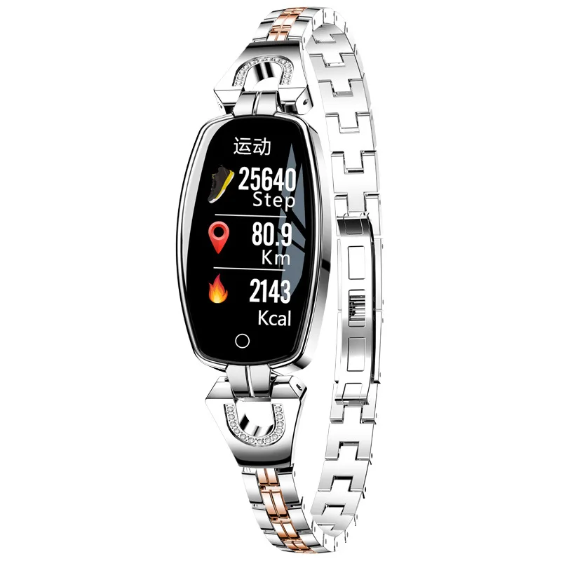 

H8 Women's Color Screen Smart Bracelet Bluetooth Sports Watch for Women Metal Bracelet Jewelry Watch Strap Hot Selling