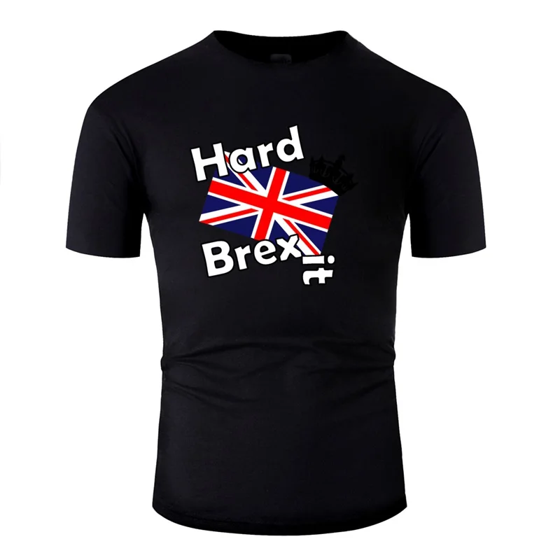 

Personalized Hard Brexit England Tshirt Men O Neck Short Sleeve Cool Men T-Shirts Hiphop Tops