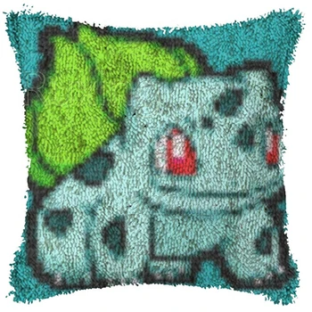 

DIY Latch Hook Rug Kits Cartoon frog Yarn Cushion Carpet Cover Floor Mat 3D Cartoon Sewing Needlework Gift for Adults Kids