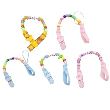 

Anti-Fall Clip Chain Personalized Cute Baby Soother Beaded Pacifier Clip Chain Holder Infant