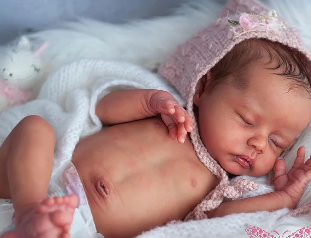 NPK 18inch Reborn Doll Kit Delilah Lifeike fresh color Soft DIY Doll Parts 5