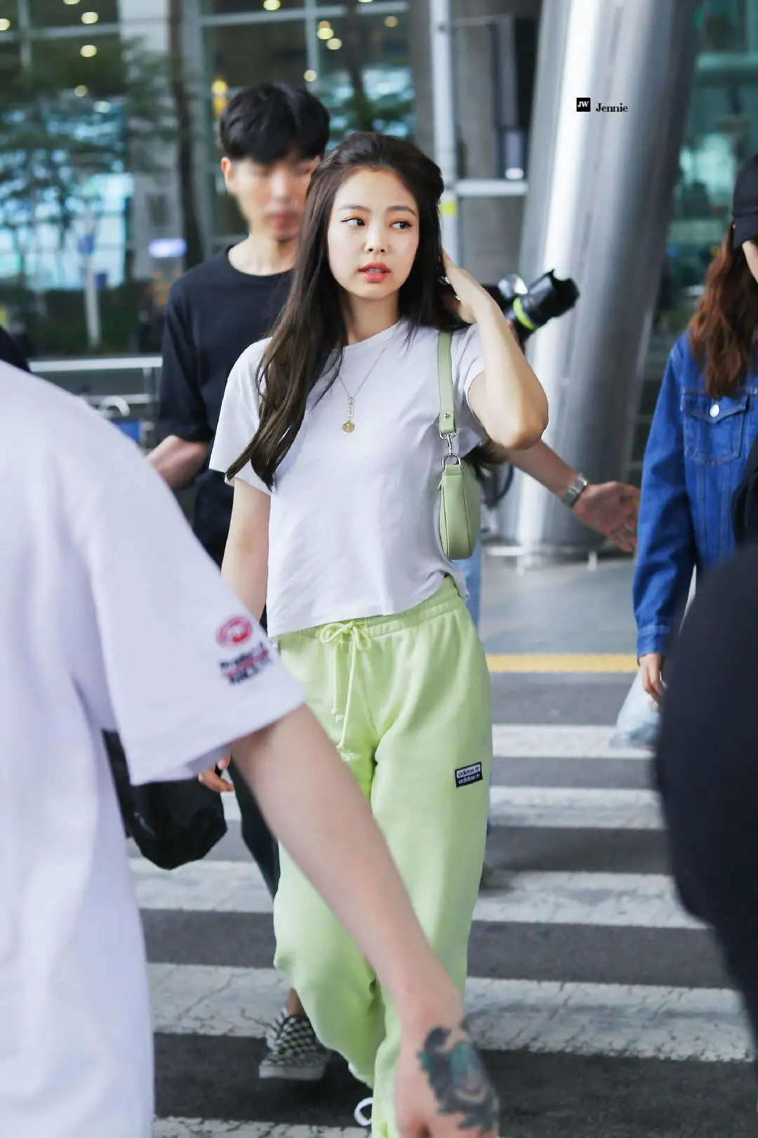 Kpop Blackpink JENNIE корейские модные желтые брюки на шнурке женские спортивные брюки с высокой талией уличная одежда Беговые брюки в повседневном стиле