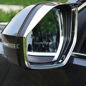 

For Atlas Teramont 2017 2018 ABS Chrome Car rearview mirror block rain eyebrow Cover Trim car styling accessories 2pcs