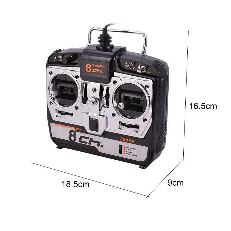 JTL-0904A 6CH/8CH RC симулятор полета поддержка Real RF7 G7 Phoenix 5,0 XTR пульт дистанционного управления Вертолет с фиксированным крылом Дрон(MODE2