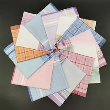 3 шт./лот, карманные квадратные женские и мужские носовые платки в клетку, Классические винтажные хлопковые полотенца для свадебной вечеринки, 28*28 см, карманные полотенца