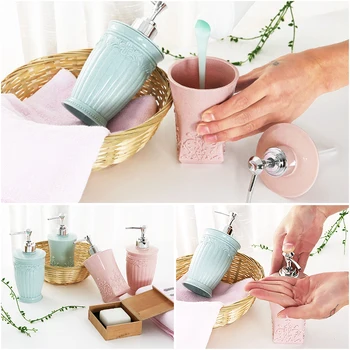 

400ml Liquid Soap Dispenser Pump Bathroom Gel Shampoo Container Press Bottles Hand Soap Dispenser Bath Accessories 4 Styles